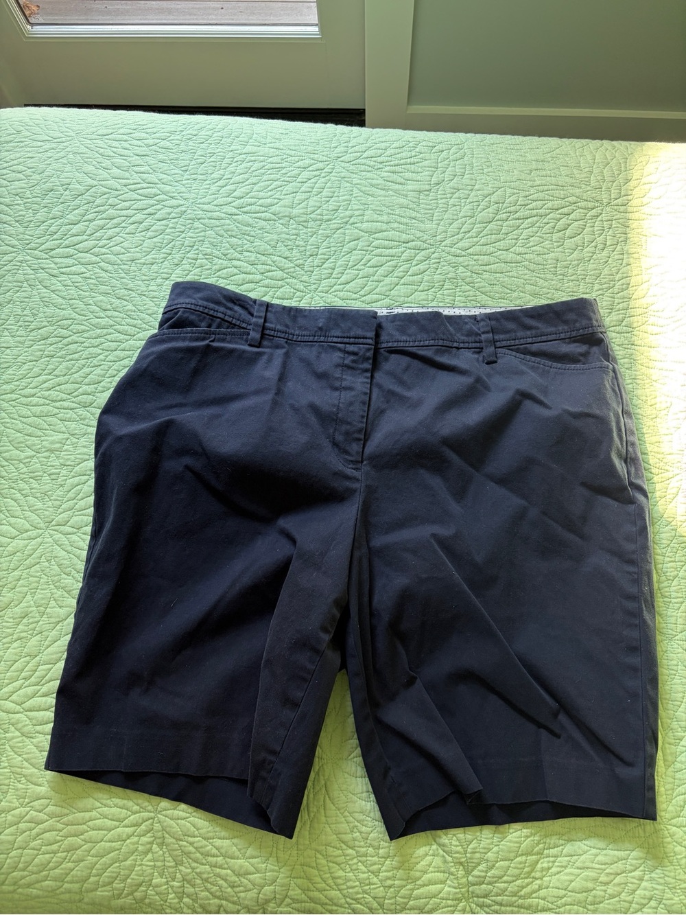 Talbots Navy Chino Bermuda Shorts